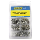 Seachoice 59441NICKEL Plated Brass Canvas 64 Piece Snap Kit