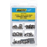 Seachoice 59439 Nickel Plated Brass Canvas 49 Piece Snap Kit with Tool